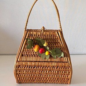 Vintage Wicker top handle bag